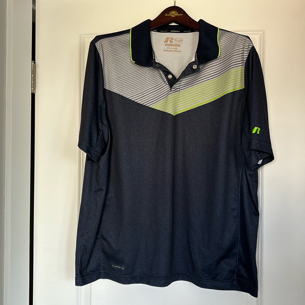 Men’s Russell Polo Dri-Power Shirt, Short Sleeve, XL